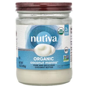 Nutiva - Coconut Manna Orgânico Manteiga de Coco Pura e Deliciosa 425 g