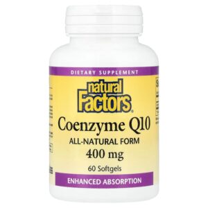 Natural Factors - Coenzima Q10 400 mg 60 Cápsulas Softgel