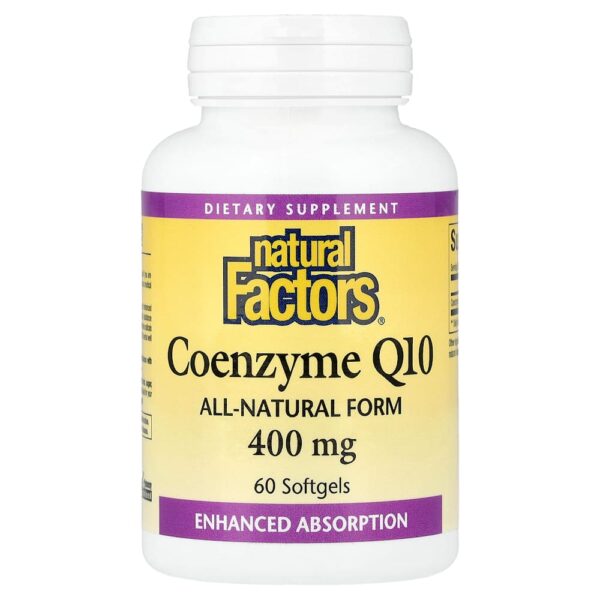 Natural Factors - Coenzima Q10 400 mg 60 Cápsulas Softgel
