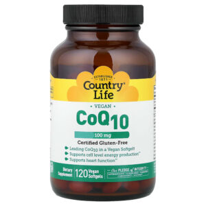 Country Life - CoQ10 Vegana 100 mg 120 Cápsulas Softgel Veganas