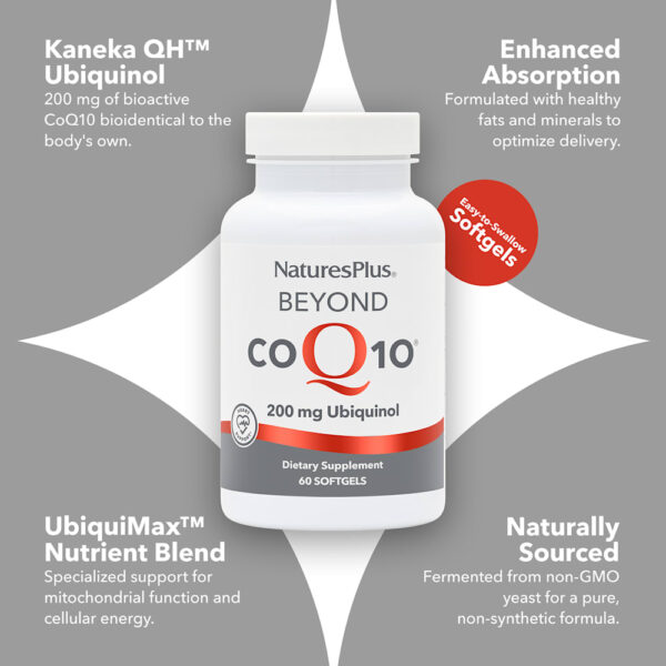 NaturePlus - Beyond CoQ10 Ubiquinol 200 mg 60 Cápsulas Softgel