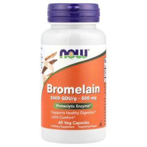 NOW Foods - Bromelina 500 mg 60 Cápsulas Vegetais