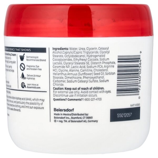 Eucerin - Creme para Suavização de Pele Ásperas, Muito Seca e Irregular Sem Perfume 454 g
