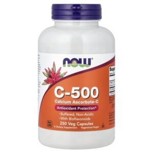 58-1.jpg NOW Foods - C-500 Ascorbato-C de Cálcio 250 Cápsulas Vegetais