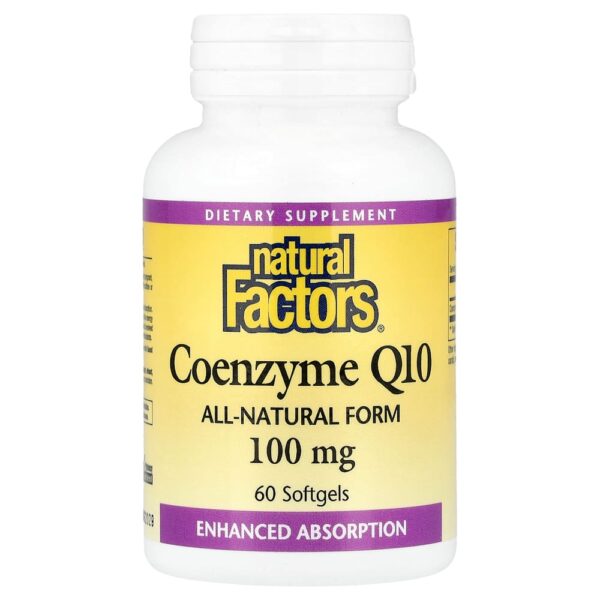 Natural Factors - Coenzima Q10 100 mg 60 Cápsulas Softgel