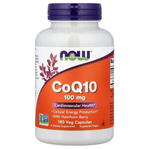 NOW Foods - CoQ10 Com Fruto de Espinheiro 180 Cápsulas Vegetais