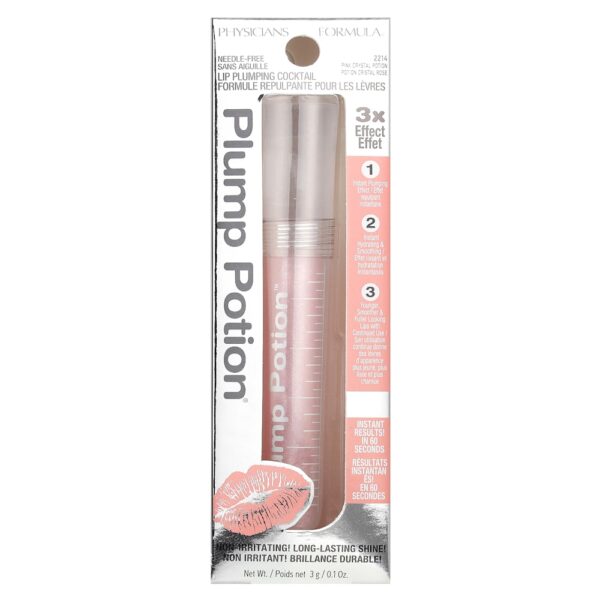 58-38.jpg Physicians Formula - Plump Potion Coquetel para Volume Labial sem Agulhas Poção de Cristal Rosa 2214 3 g
