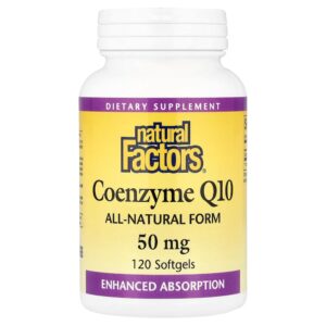 Natural Factors - Coenzima Q10 50 mg 120 Cápsulas Softgel