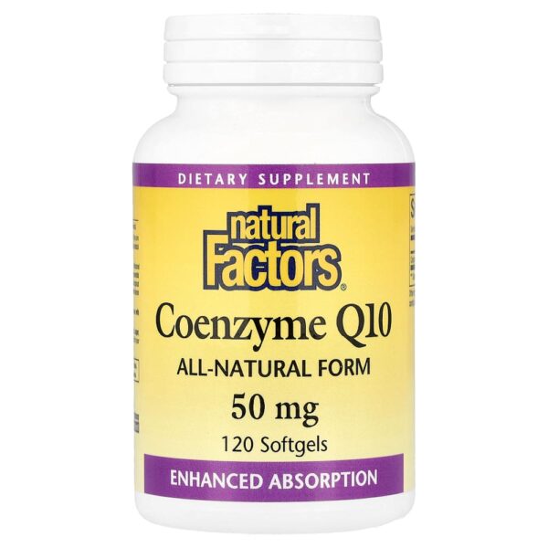 Natural Factors - Coenzima Q10 50 mg 120 Cápsulas Softgel