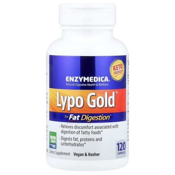 Enzymedica - Lypo Gold Digestão de Gorduras 120 Cápsulas