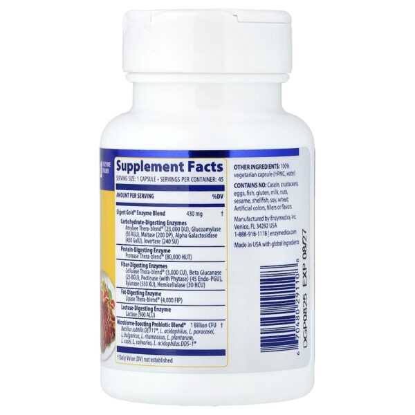 58-50.jpg Enzymedica - Digest Gold + Probióticos 45 Cápsulas