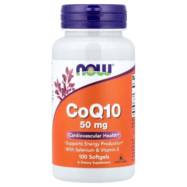 NOW Foods - CoQ10 Com Selênio e Vitamina E 100 Cápsulas Softgel