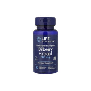 Bilberry Extract 100mg Extrato de Mirtilo Europeu 90 Veg Cápsulas - Life Extension