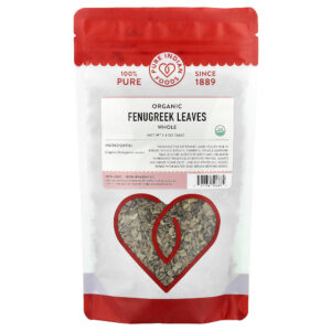 Pure Indian Foods - Folhas de Fenacho Orgânico Inteiras 36 g
