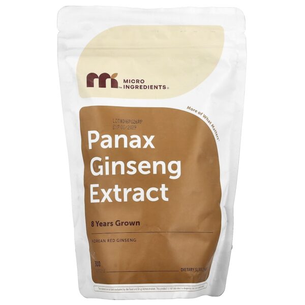 Micro Ingredients - Extrato de Panax ginseng 300 Cápsulas Softgel (750 mg por Cápsula Softgel)
