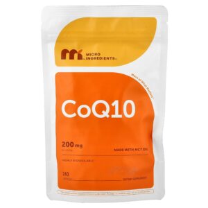 Micro Ingredients - CoQ10 240 Cápsulas Softgel (100 mg por Cápsula Softgel)