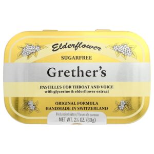 Grethers - Para Garganta e Voz Sem Açúcar Sabugueiro 24 Pastilhas