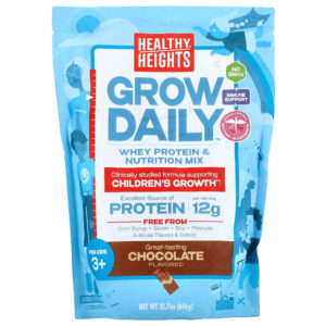 Healthy Heights - Grow Daily Mistura de Nutrição e Whey Protein Para Crianças Acima de 3 Anos Chocolate 616 g