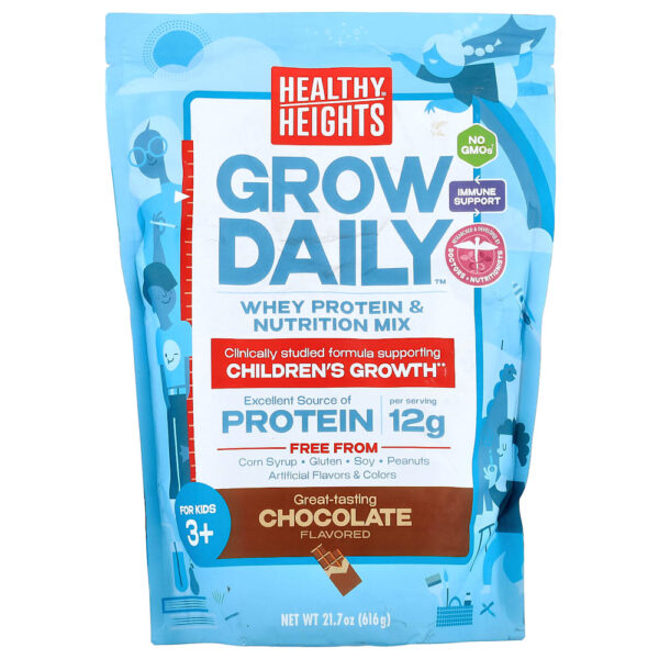 6-44.jpg Healthy Heights - Grow Daily Mistura de Nutrição e Whey Protein Para Crianças Acima de 3 Anos Chocolate 616 g