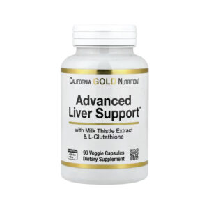 Advanced Liver Support com Extrato de Cardo-Mariano L-Glutationa Ácido Tióctico e Extrato da Semente de Uva 90 Cápsulas Vegetais - California Gold Nutrition