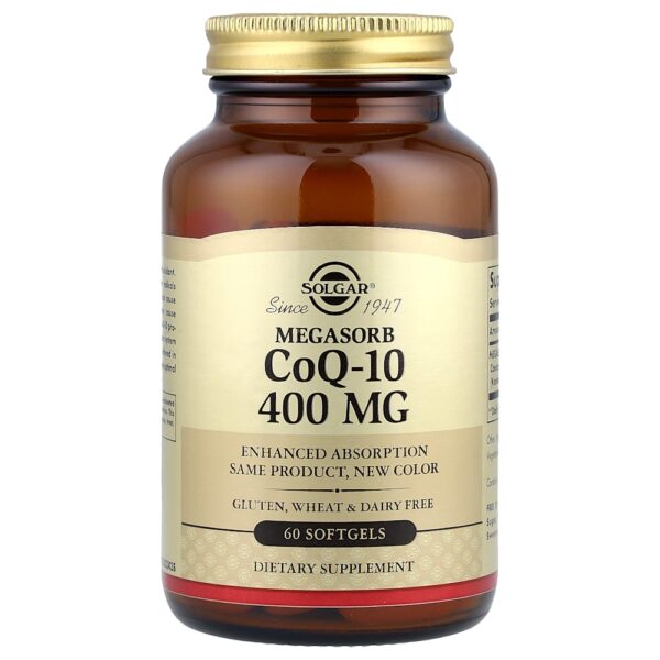 Solgar - Megasorb CoQ-10 400 mg 60 Cápsulas Softgel