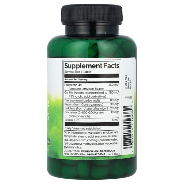 Swanson Vitamins - Enzimas Digestivas 180 Comprimidos