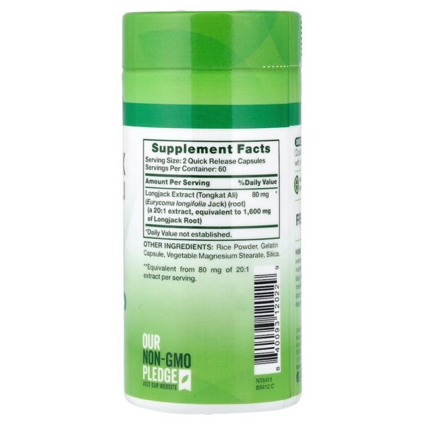 Nature's Truth - Long jack Tongkat Ali 120 Cápsulas de Liberação Rápida (800 mg por Cápsula)