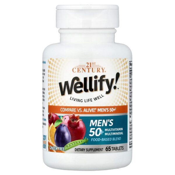 21st Century - Wellify Multivitamínico e Multimineral para Homens 50+ 65 Comprimidos