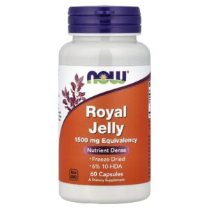 NOW Foods - Geleia Real 60 Cápsulas (500 mg por Cápsula)