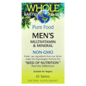 Natural Factors - Whole Earth & Sea Multivitamínico e Minerais para Homens 60 Comprimidos