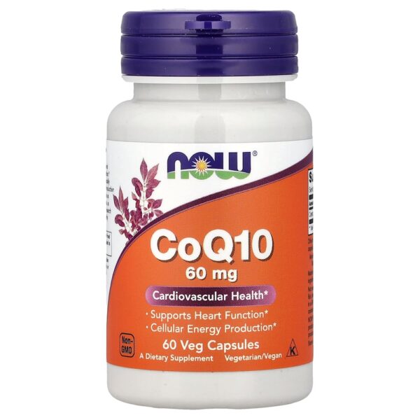 NOW Foods - CoQ10 60 mg 60 Cápsulas Vegetais