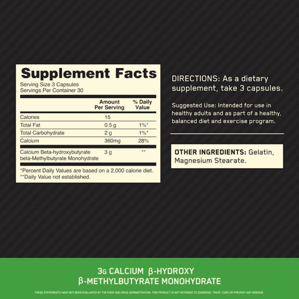 Optimum Nutrition - HMB 90 Cápsulas