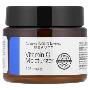 California Gold Nutrition - Hidratante com Vitamina C Creme Clareador Leve Aprimorado 64 g