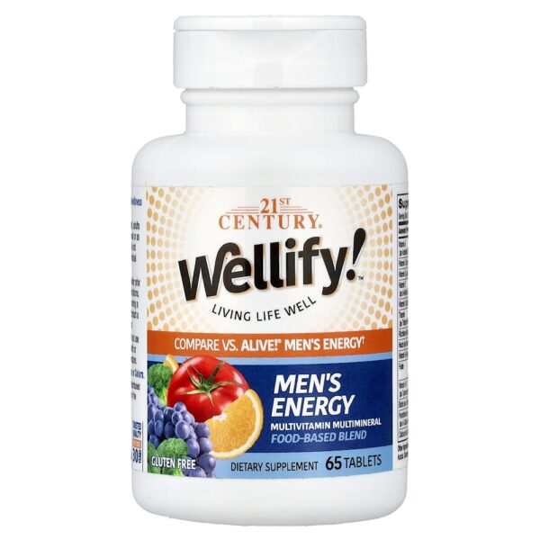21st Century - Wellify! Energia Masculina Multivitamínico Multimineral 65 Comprimidos