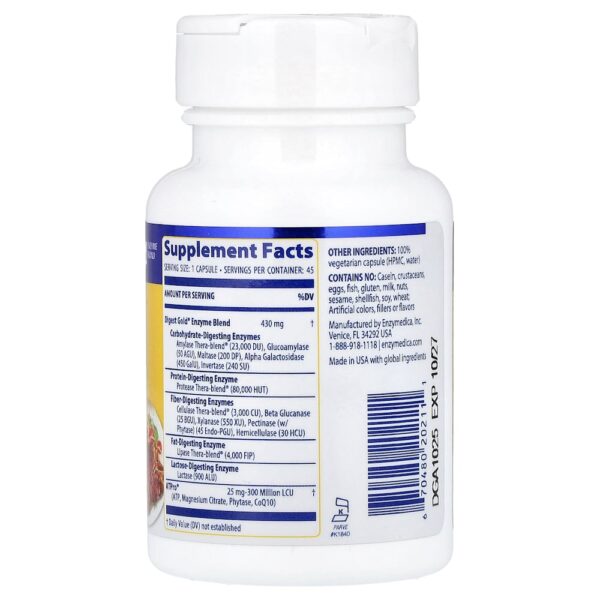 Enzymedica - Digest Gold com ATPro 45 Cápsulas