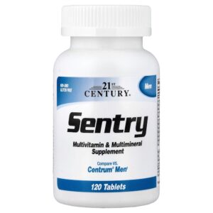 21st Century - Sentry Men Suplemento Multivitamínico e Multiminerais 120 Comprimidos