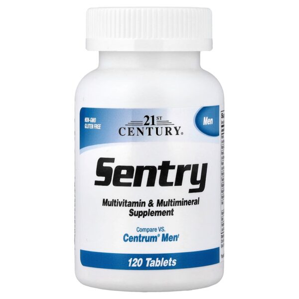 21st Century - Sentry Men Suplemento Multivitamínico e Multiminerais 120 Comprimidos