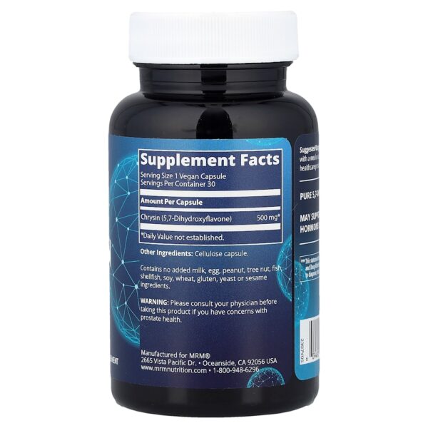 MRM Nutrition - Crisina 500 30 Cápsulas Veganas (500 mg por Cápsula)