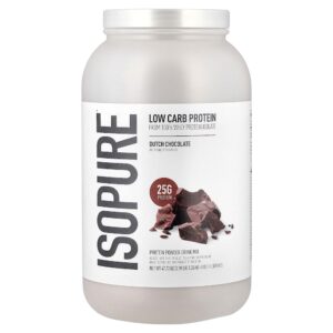 Isopure - Proteína em Pó Low Carb Chocolate Holandês 1,35 kg