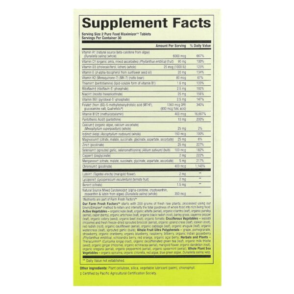 Natural Factors - Whole Earth & Sea Multivitamínico e Minerais para Homens 60 Comprimidos