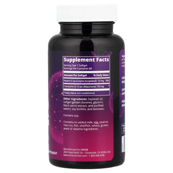 MRM Nutrition - Nutrition CoQ-10 100 mg 60 Cápsulas Softgel