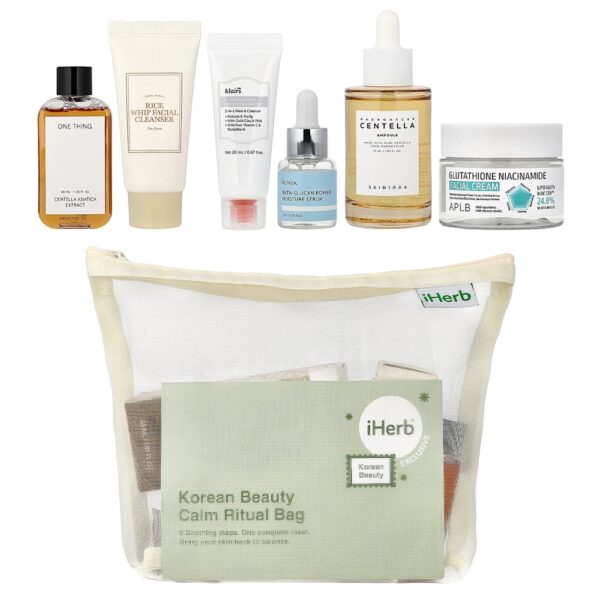 Kit presente - Bolsa Coreana para um Ritual Calmante de Beleza Kit com 7 Unidades