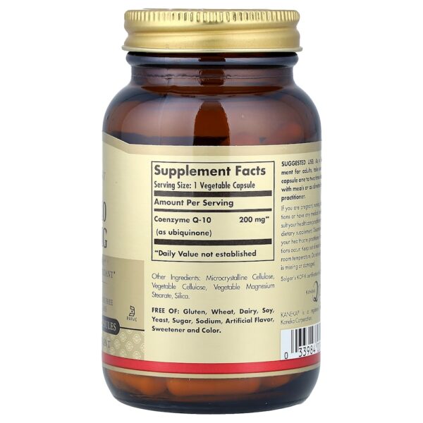 Solgar - CoQ-10 de origem vegetal 200 mg 60 Cápsulas Vegetais