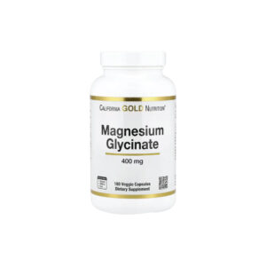 Glicinato de Magnésio 180 Cápsulas Vegetais (133 mg por Cápsula) - California Gold Nutrition