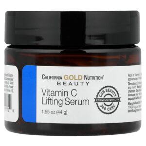California Gold Nutrition - Sérum de Lifting com Vitamina C Sérum em Gel Iluminador Aprimorado 44 g