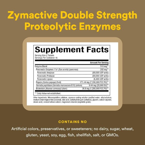 Natural Factors - Zymactive 90 Comprimidos com Revestimento Entérico