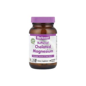 Magnésio Quelato Tamponado 200mg Buffered Chelated Magnesium 60 Cápsulas - Bluebonnet Nutrition