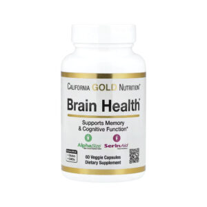 6f59b96251f4443c9a67723db9f3dc55-hru01d6yp4.jpg Brain Health com Alfa Glicerofosfato de Colina Cálcio Fósforo e Fosfatidilserina 60 Cápsulas Vegetais - California Gold Nutrition
