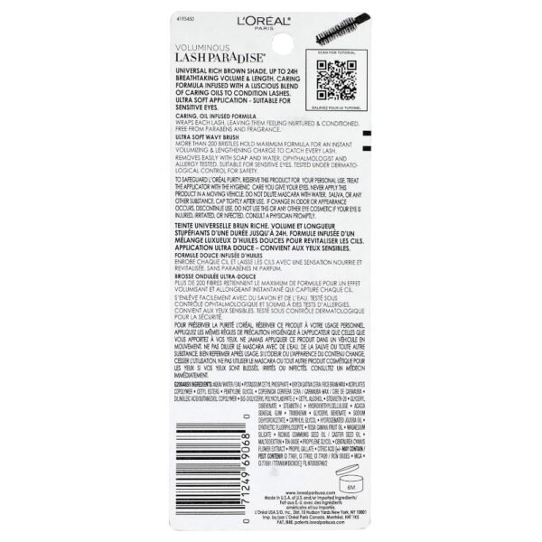 L'Oréal - Máscara de Cílios Voluminous Lash Paradise 224 Latte Brown 8 ml