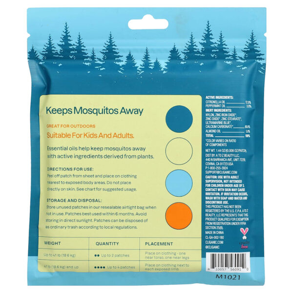 7-40.jpg Cliganic - Adesivos de Cor Sólida Repelente de Mosquitos 180 Adesivos